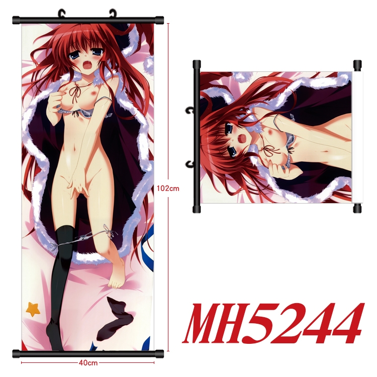 black Rock Shooter Anime black Plastic rod Cloth painting Wall Scroll 40X102CM  MH5244