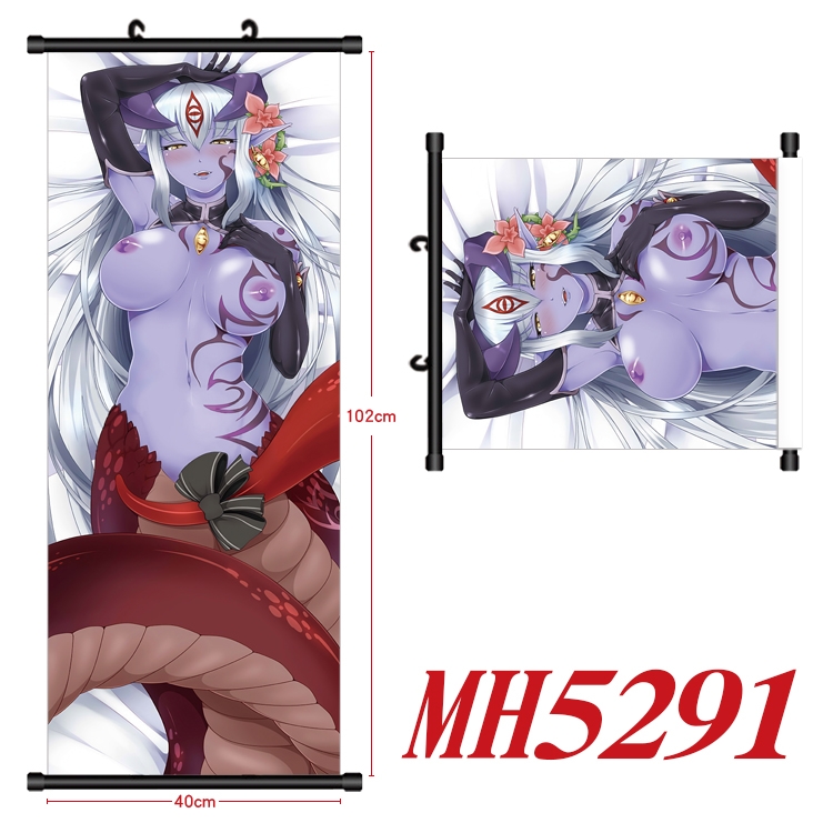 black Rock Shooter Anime black Plastic rod Cloth painting Wall Scroll 40X102CM  MH5291