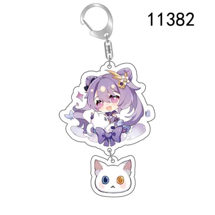Genshin Impact Anime acrylic Pendant Key Chain  price for 5 pcs 11382