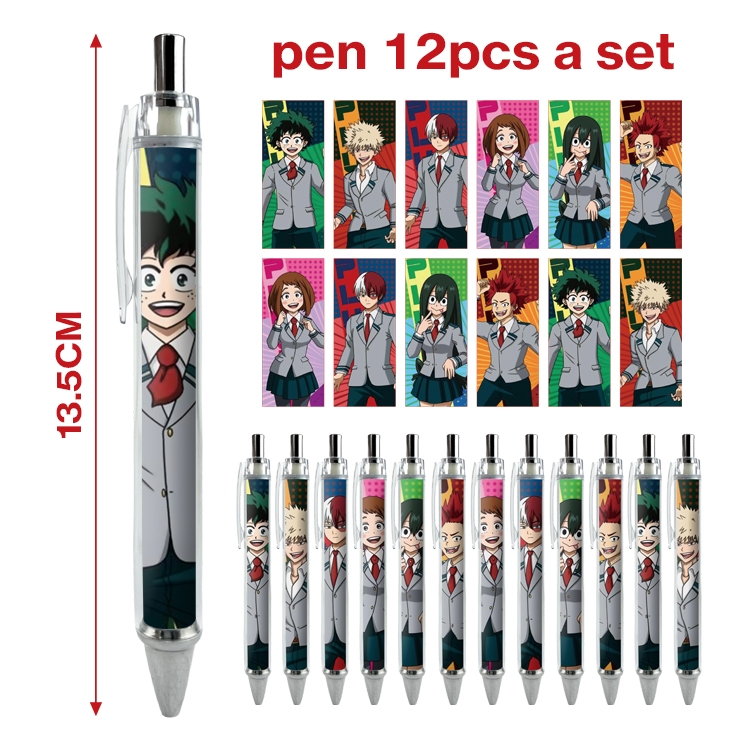 My Hero Academia anime ballpoint pen A set of 12
