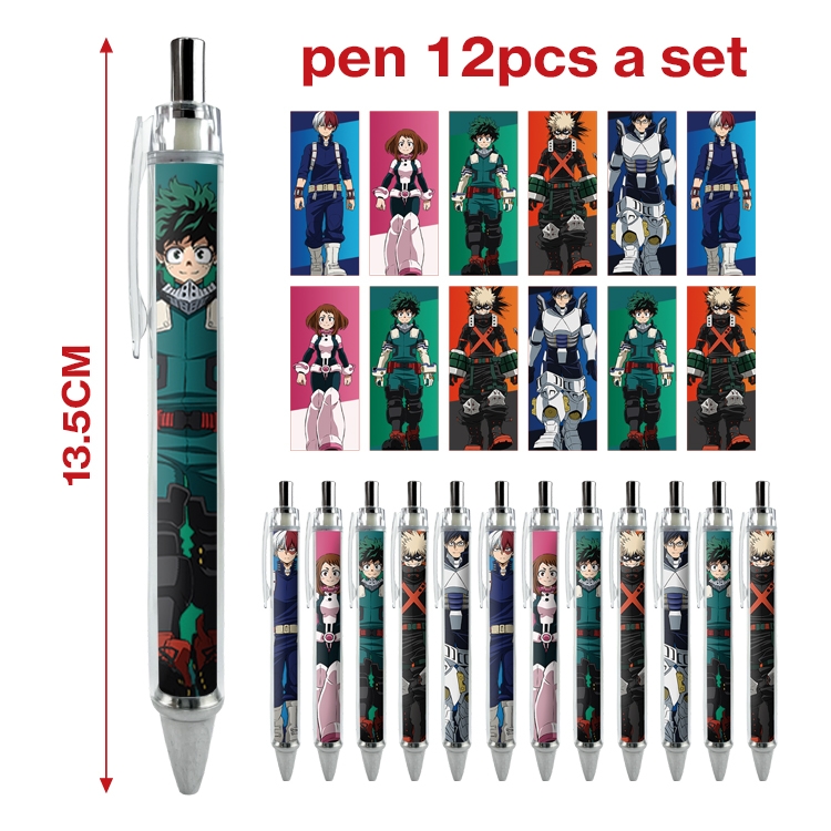 My Hero Academia anime ballpoint pen A set of 12