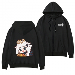 Genshin Impact  Black Hooded T...