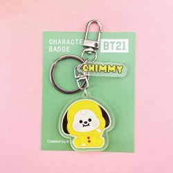 BTS cartoon acrylic keychain p...
