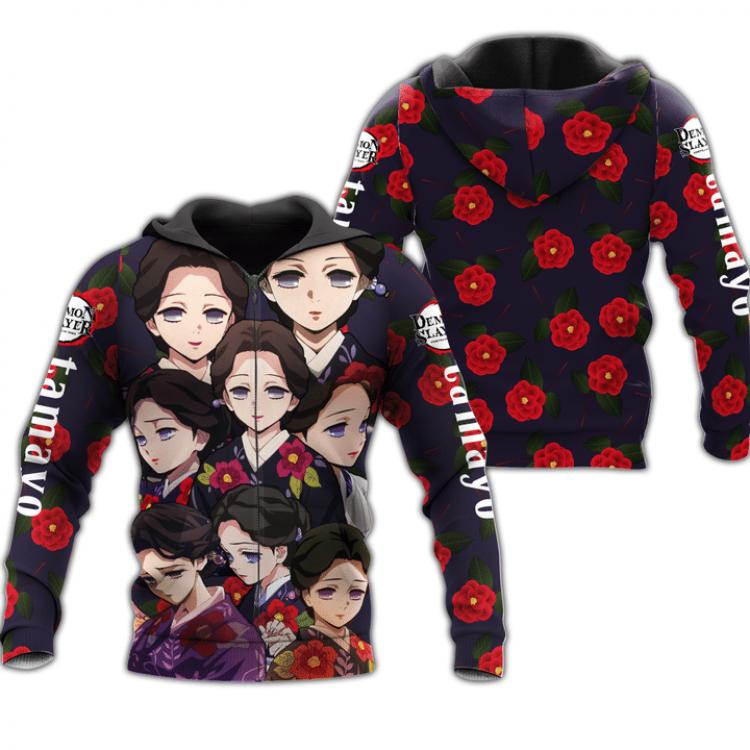 Demon Slayer Kimets Hooded zipper sweater jacket from XXS to 5XL   3 days in advance to order 2 pieces