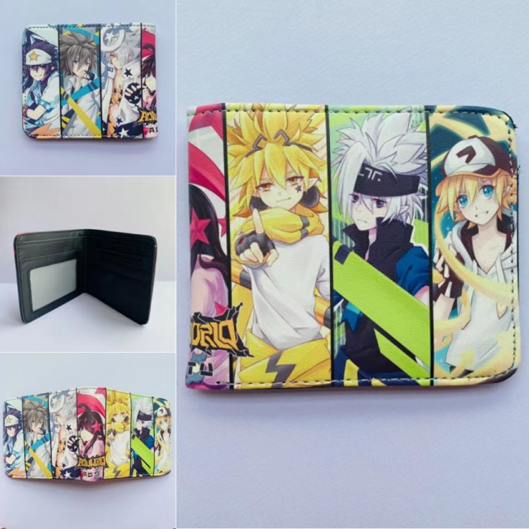 AOTU Full color  Two fold short card case wallet