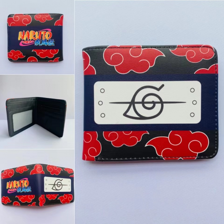 Naruto Full color  Two fold short card case wallet