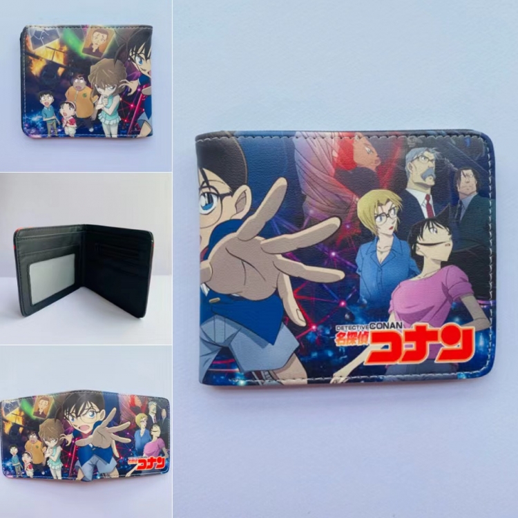 Detective conan Full color  Two fold short card case wallet