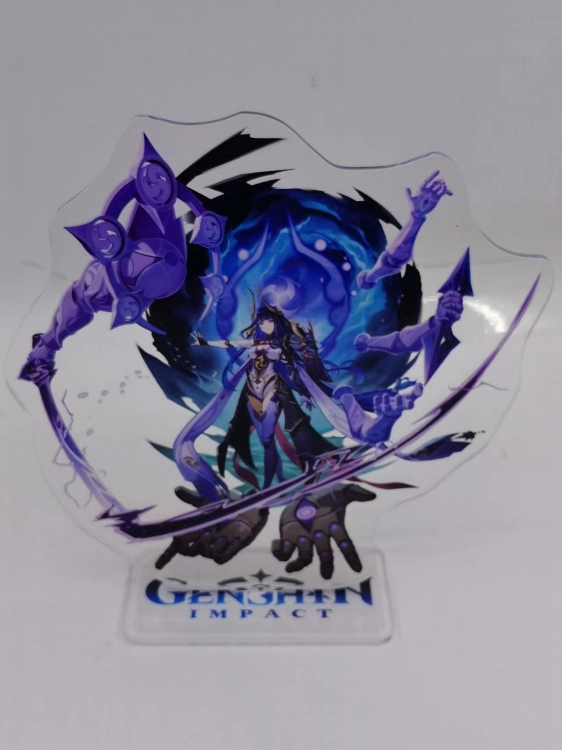 Genshin Impact Anime Laser Acrylic Humanoid  keychain Standing Plates  5704