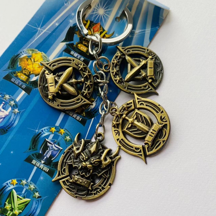 King glory Anime Cartoon 4 Pendant Keychain Bag Pendant style B