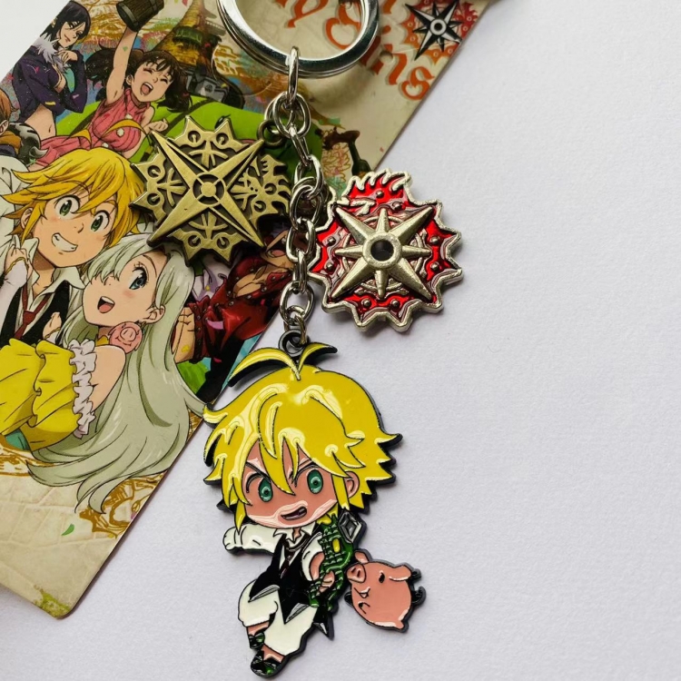 The Seven Deadly Sins Anime Cartoon 4 Pendant Keychain Bag Pendant