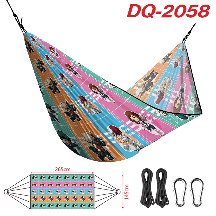 My Hero Academia Outdoor full color watermark printing hammock 265x145cm DQ-2058