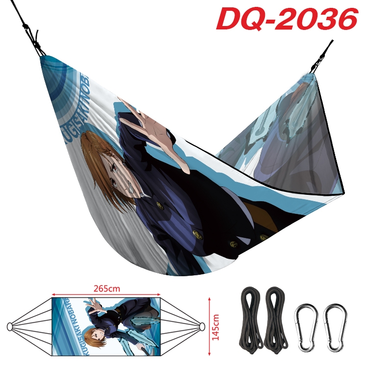 Jujutsu Kaisen Outdoor full color watermark printing hammock 265x145cm  DQ-2036