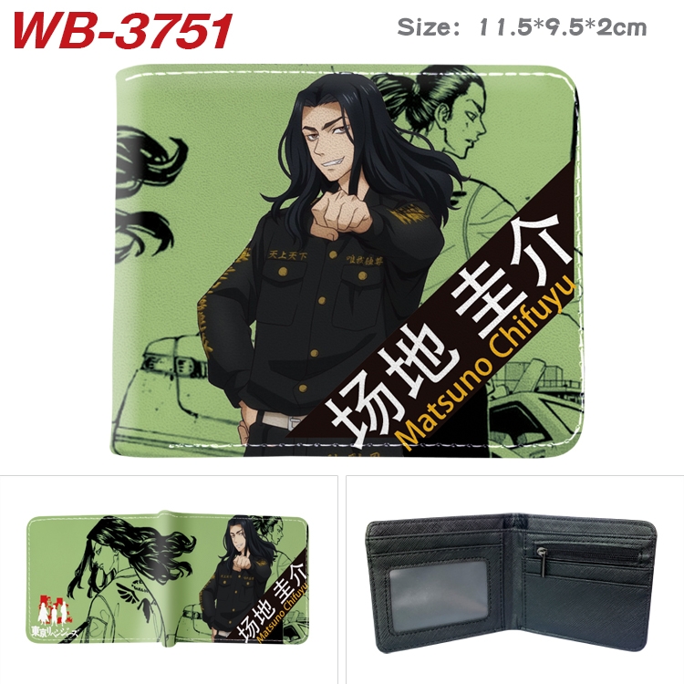 Tokyo avengers Anime color book two-fold leather wallet 11.5X9.5X2CM  WB-3751A