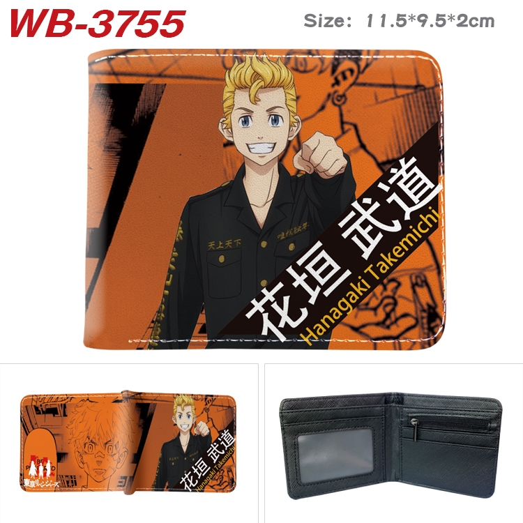 Tokyo avengers Anime color book two-fold leather wallet 11.5X9.5X2CM  WB-3755A