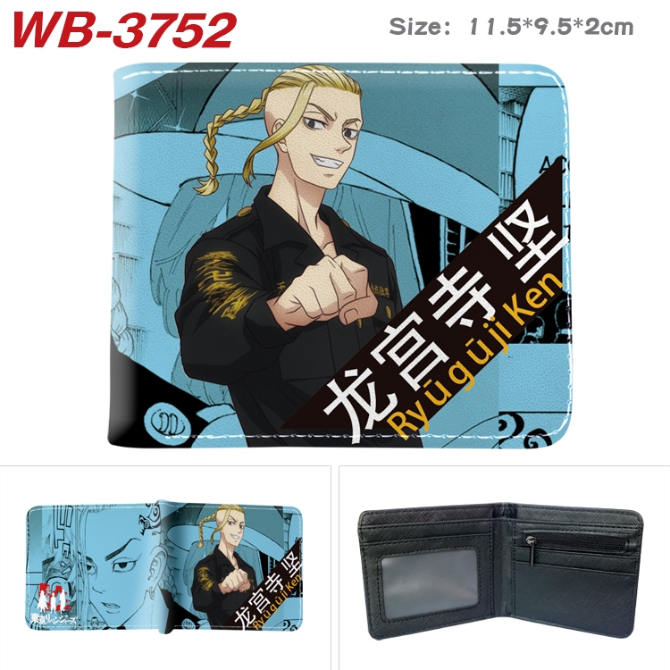 Tokyo avengers Anime color book two-fold leather wallet 11.5X9.5X2CM WB-3752A