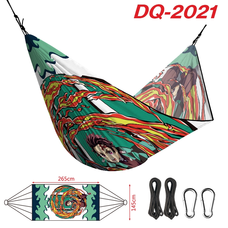 Demon Slayer Kimets Outdoor full color watermark printing hammock 265x145cm DQ-2021