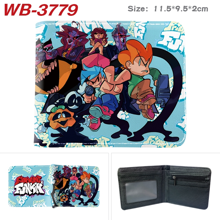 Friday Night  Anime color book two-fold leather wallet 11.5X9.5X2CM  WB-3779A
