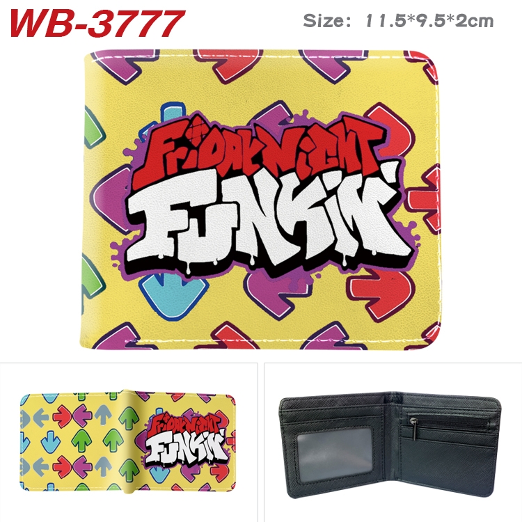Friday Night  Anime color book two-fold leather wallet 11.5X9.5X2CM  WB-3777A