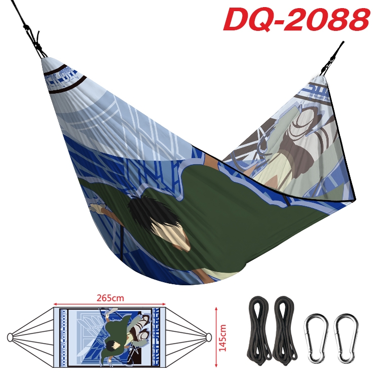 Shingeki no Kyojin Outdoor full color watermark printing hammock 265x145cm  DQ-2088