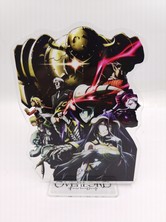 Overlord  Anime Laser Acrylic Humanoid  keychain Standing Plates