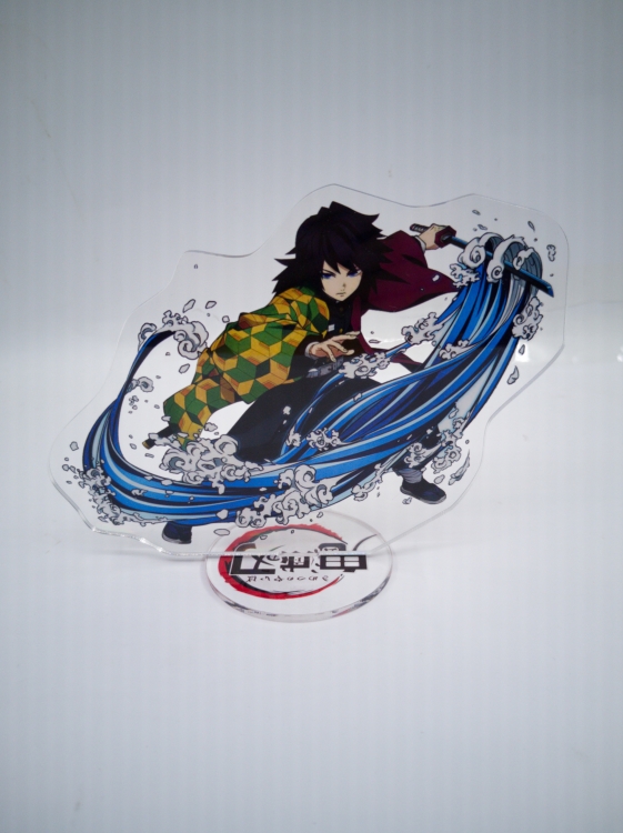  Demon Slayer Kimets Anime Laser Acrylic Humanoid  keychain Standing Plates