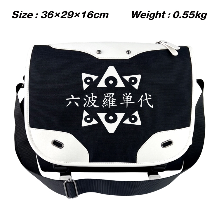 Tokyo Revengers  Black and white anime waterproof nylon shoulder messenger bag schoolbag 36X29X16CM