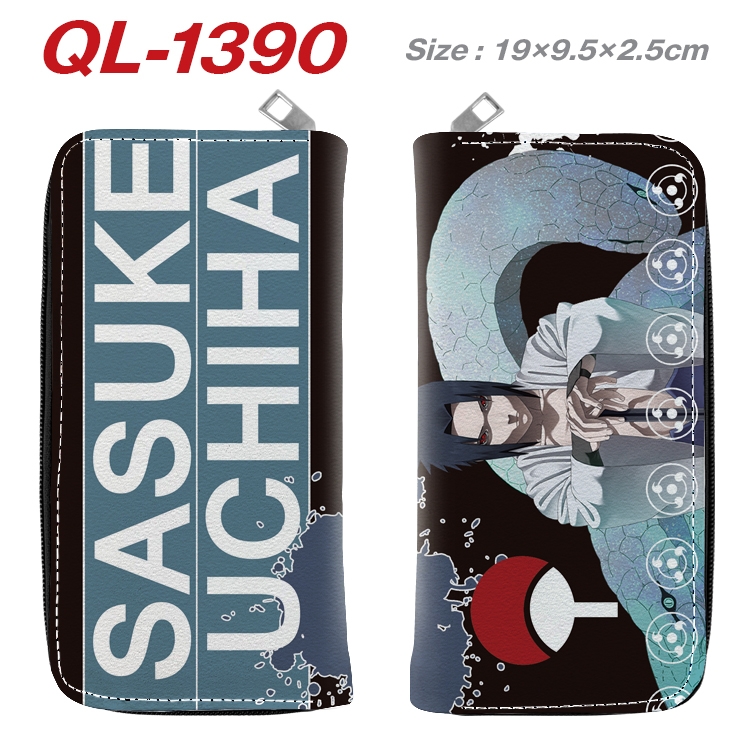 Naruto Anime pu leather long zipper wallet 19X9.5X2.5CM
