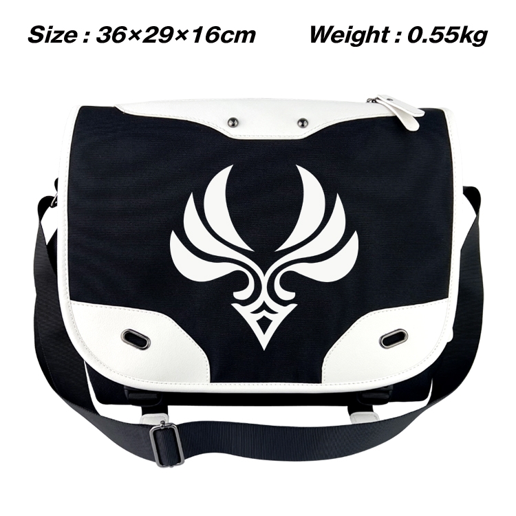 Genshin Impact Anime waterproof nylon shoulder messenger bag schoolbag 36X29X16CM