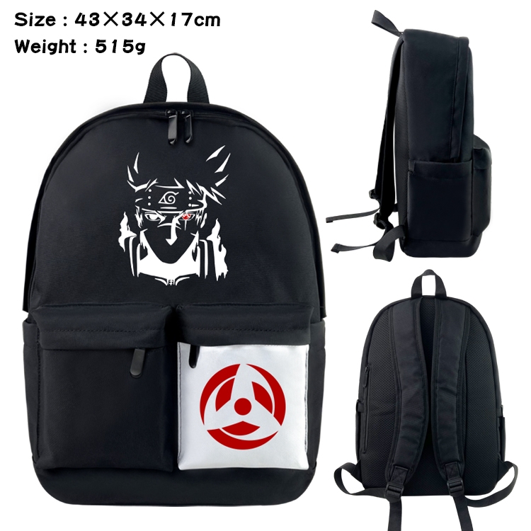 Naruto  Anime Black and White Double Spell Waterproof Backpack School Bag 43x34x17cm