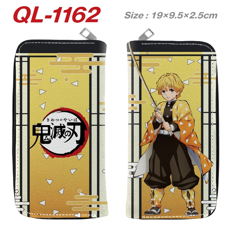 Demon Slayer Kimets  Anime pu leather long zipper wallet 19X9.5X2.5CM  QL-1162