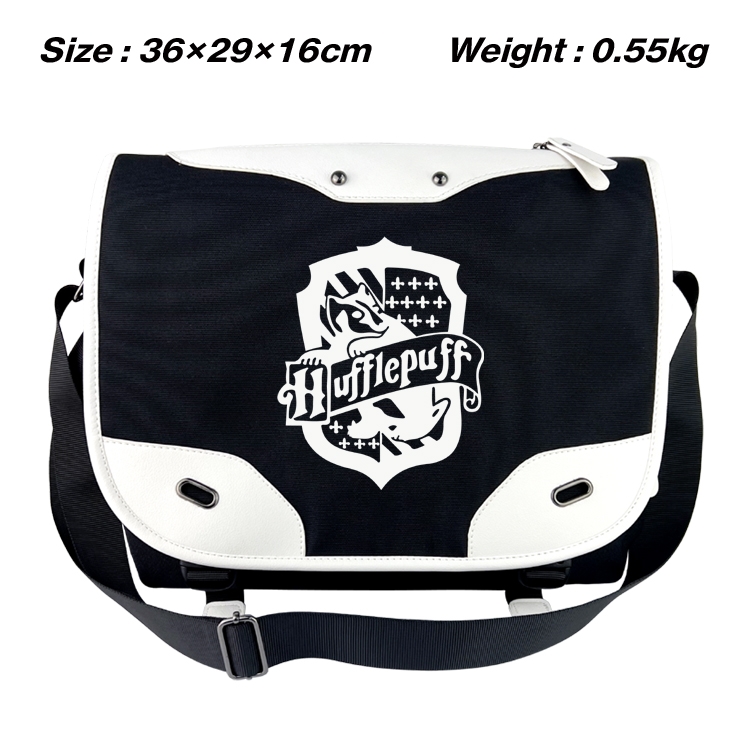 Harry Potter Black and white anime waterproof nylon shoulder messenger bag schoolbag 36X29X16CM