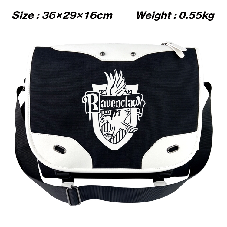 Harry Potter Black and white anime waterproof nylon shoulder messenger bag schoolbag 36X29X16CM