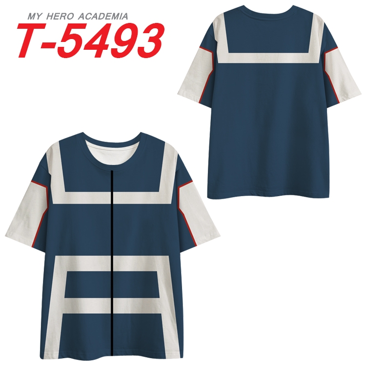 My Hero Academia Anime Peripheral Full Color Milk Silk Short Sleeve T-Shirt from S to 6XL  T-5493
