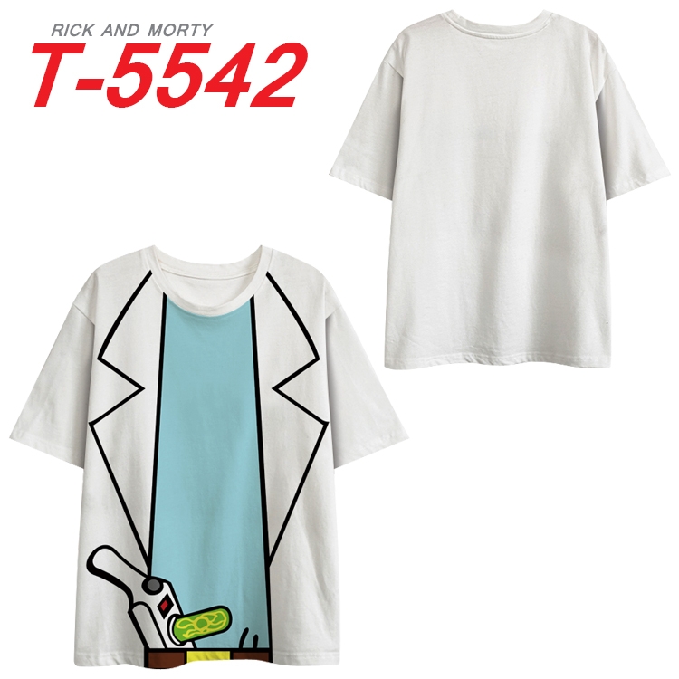 Rick and Morty Anime Peripheral Full Color Milk Silk Short Sleeve T-Shirt from S to 6XL T-5542