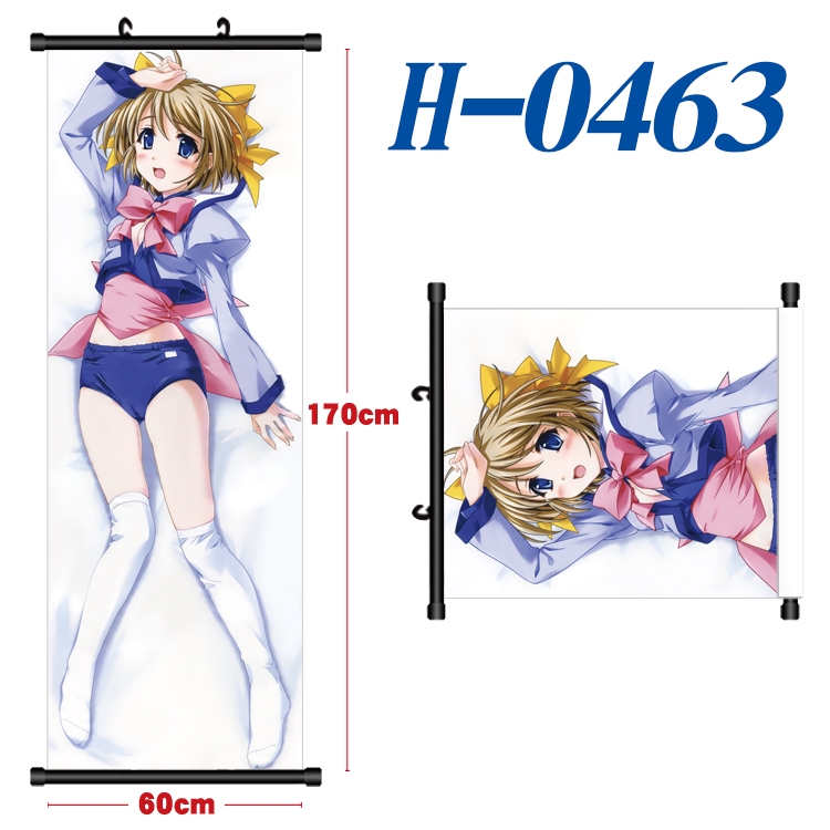 Magical Girl Lyrical Nanoha Black plastic rod cloth hanging canvas painting 60x170cm  H-0463