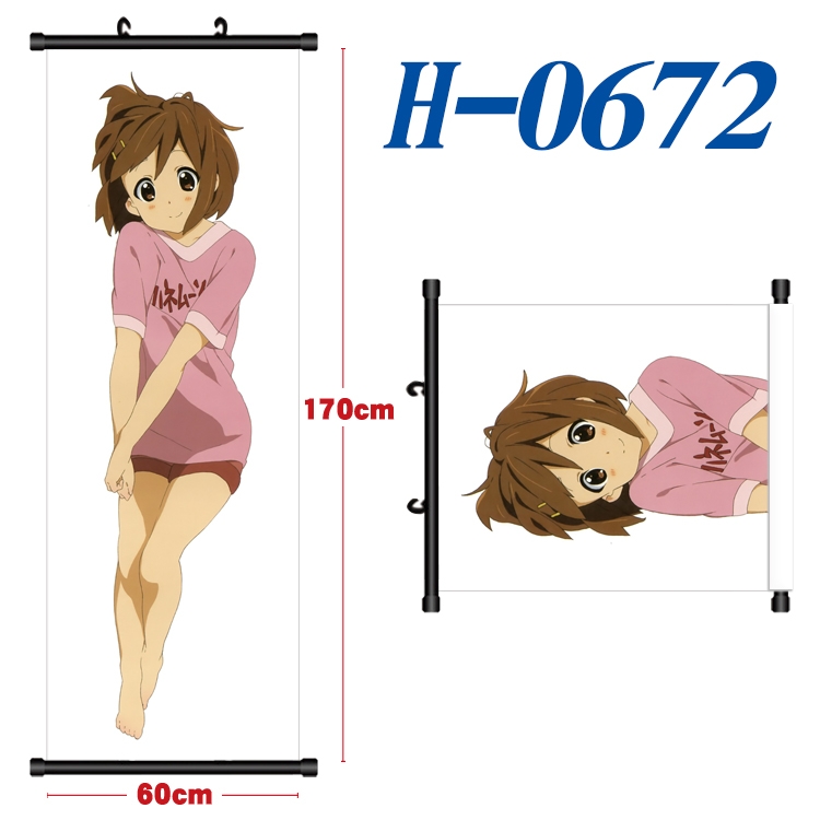 K-ON! Black plastic rod cloth hanging canvas painting 60x170cm H-0672