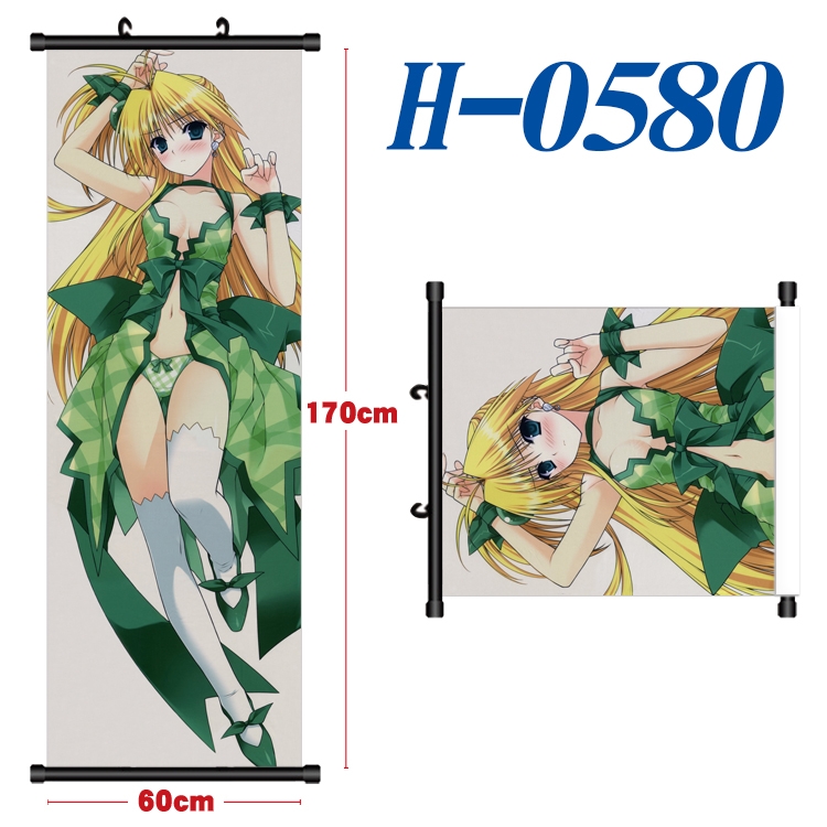 Yosuga no Sora Black plastic rod cloth hanging canvas painting 60x170cm  H-0580