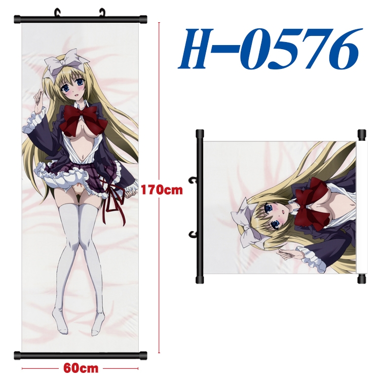 Yosuga no Sora Black plastic rod cloth hanging canvas painting 60x170cm  H-0576