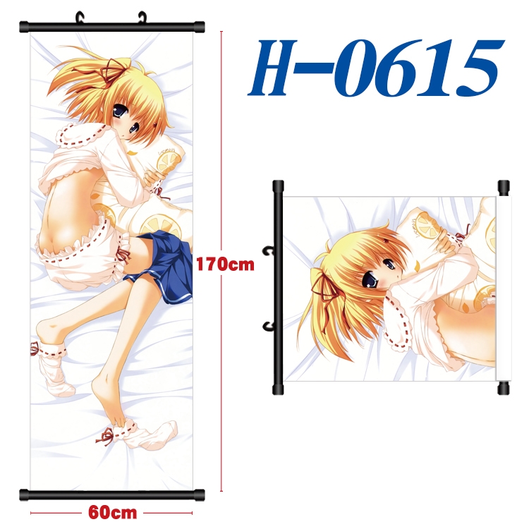 Yosuga no Sora Black plastic rod cloth hanging canvas painting 60x170cm H-0615