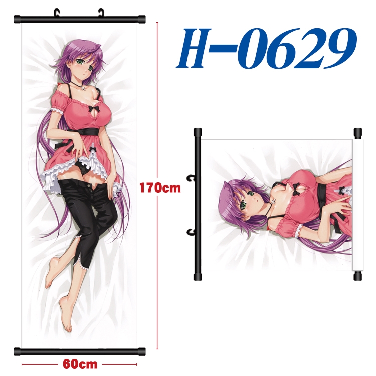 Yosuga no Sora Black plastic rod cloth hanging canvas painting 60x170cm H-0629