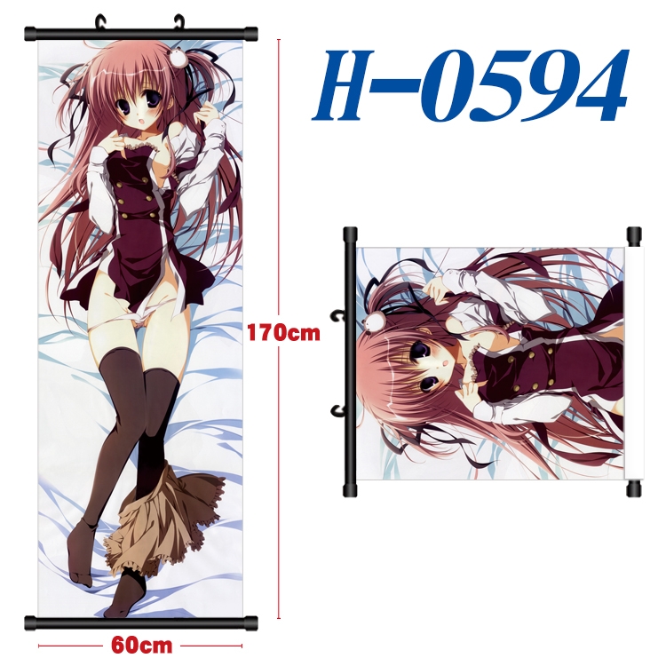 Black plastic rod cloth hanging canvas painting 60x170cm H-