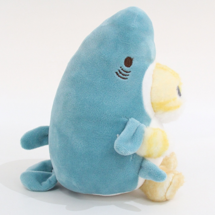 shark cat Crystal super soft + pp cotton plush toy 14x13x13cm
