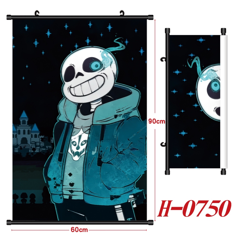 Undertale Anime Black Plastic Rod Canvas Painting 60X90CM H-0750