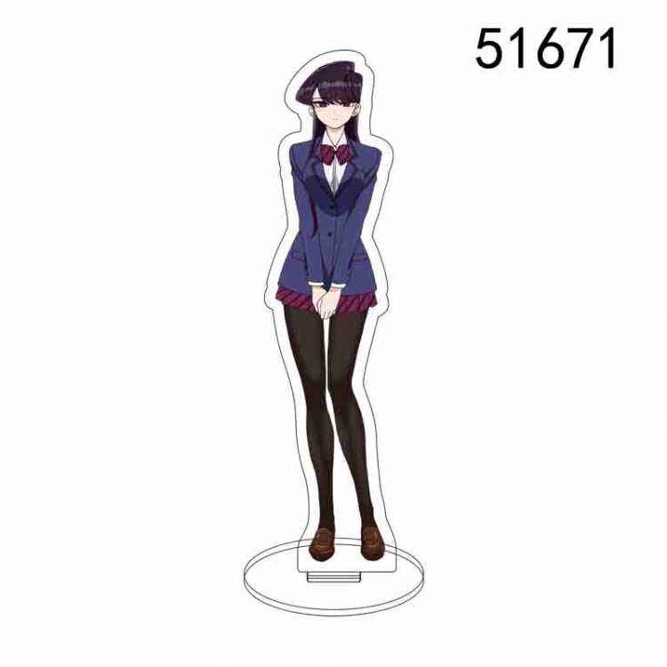 Komi Can't Communicate  Anime characters acrylic Standing Plates Keychain 15CM 51671