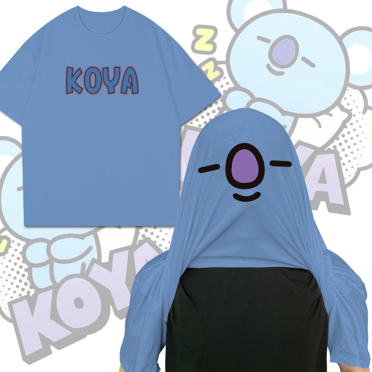 BTS  KOYA  Movie star funny cotton creative round neck T-shirt  from M to 3XL