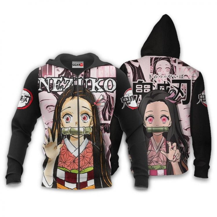 Demon Slayer Kimets Hooded zipper sweater jacket from XXS to 5XL   3 days in advance to order 2 pieces
