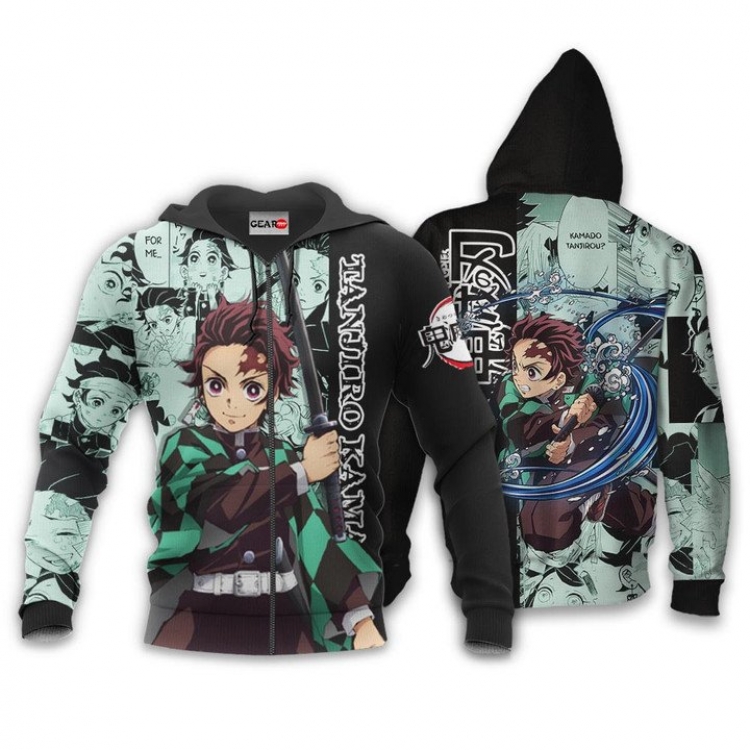 Demon Slayer Kimets Hooded zipper sweater jacket from XXS to 5XL   3 days in advance to order 2 pieces