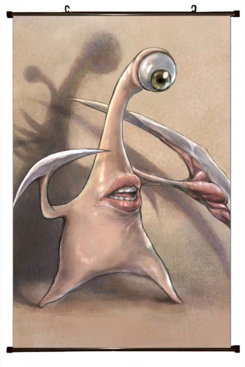 Kiseijuu Anime black Plastic rod Cloth painting Wall Scroll 60X90CM J6-11