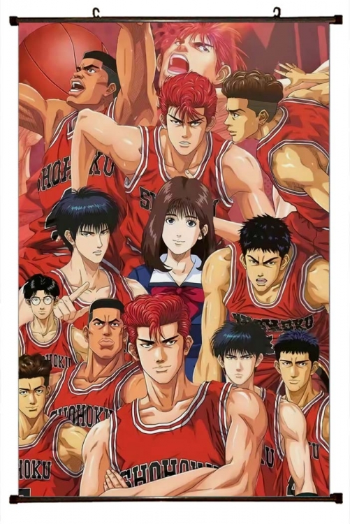 Slam Dunk Anime Black Plastic Rod Canvas Painting 60X90CM G1-38