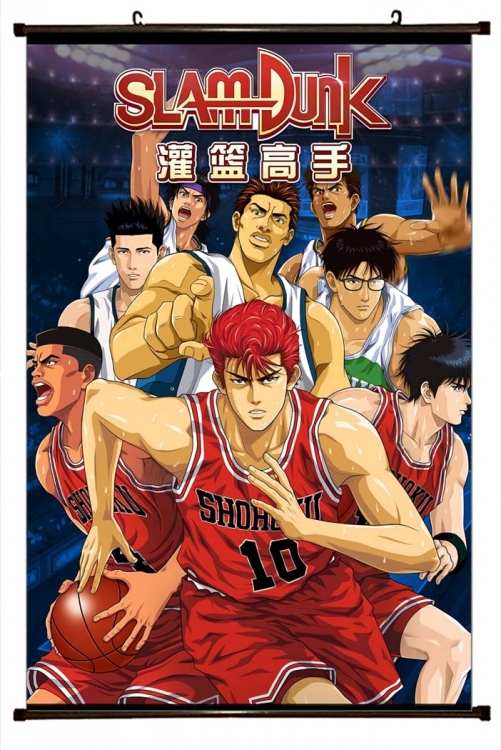 Slam Dunk Anime Black Plastic Rod Canvas Painting 60X90CM  G1-60